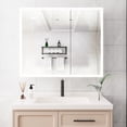 thumbnail image 2 of 36 - 47 in Wide, 24 - 31 in High - Touch - controlled Lighting & Anti - fog Function - Surface Mount in Bathroom - Time & Temp Display, 2 of 6