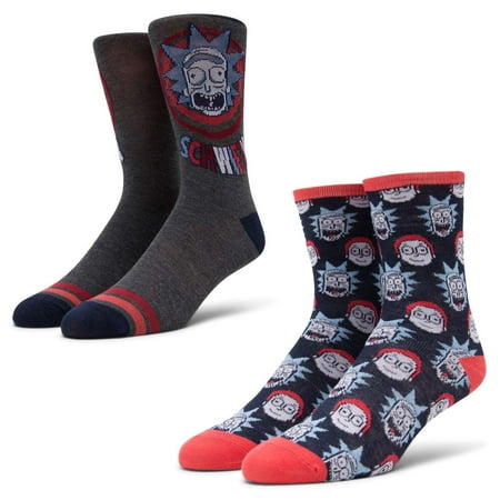 Rick & Morty Ladies Crew Socks Don’t Deal With The Devil Crew Socks 2-Pair (Best Deals On Socks)