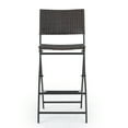 thumbnail image 2 of GDF Studio Monteria Outdoor Wicker 28 inch Folding Barstools, Set of 4, Multibrown, 2 of 11