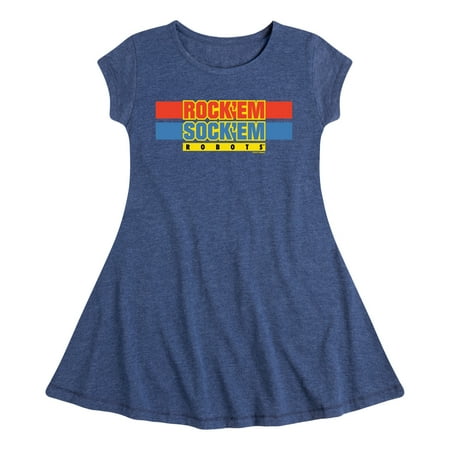 

Rock Em Sock Em - Rock Em Sock Em Logo - Toddler And Youth Girls Fit And Flare Dress