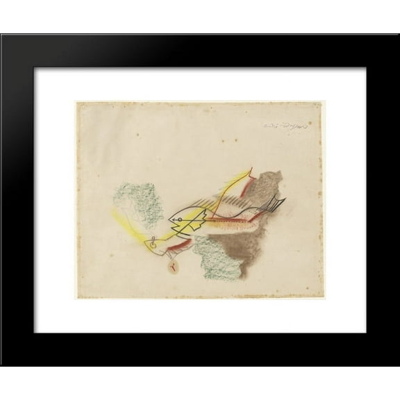 Battle of the Fishes 20x24 Framed Art Print by Masson, Andre