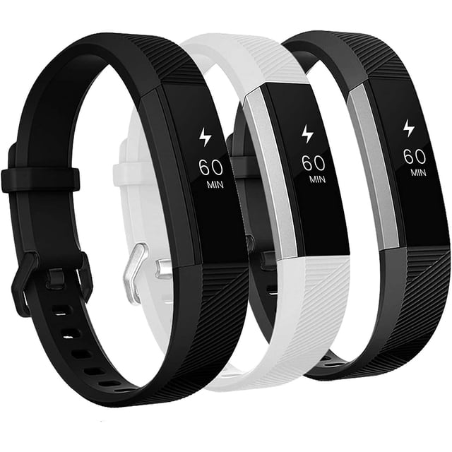Bandas compatibles con Fitbit Alta y Fitbit Alta Hr, paquete de 3 pulseras de silicona suave para bandas Fitbit Alta Hr con hebilla de metal segura para hombres y mujeres,