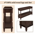 thumbnail image 4 of BFJDM 54" Solid Wood Farmhouse Console Table, Espresso with 6 Drawers Storage Shelf for Living Room Hallway, 4 of 12