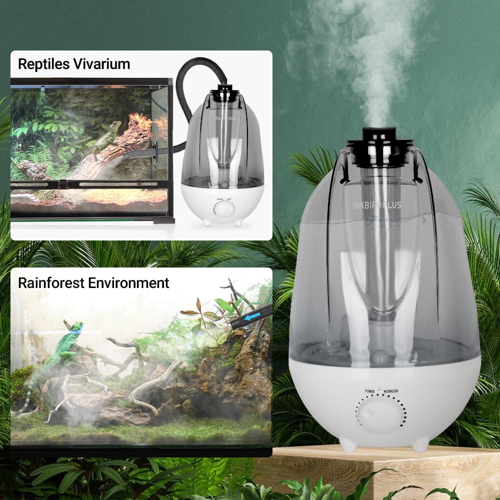Reptile Humidifiers,Reptile Fogger Terrariums Tank Humidifier Fog Machine Mister,Ideal for Paludarium/Vivarium/Amphibians/Herps (Water Capacity: 1 Gallon/4L)