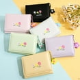 thumbnail image 2 of Huhudde Trifold Wallet Coin Bag Floral Print Wallet PU Leather Change Purse Simple Short Purse with Card Holde Pendant Wallet, 2 of 19