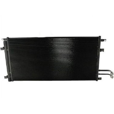 AC Condenser with Trans Cooler - Compatible with 2014 - 2018 Chevy Silverado 1500 5.3L 6.2L V8 with Automatic Transmission 2015 2016 2017