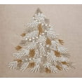 thumbnail image 2 of Fennco Styles Beaded Christmas Tree 100% Cotton Table Runner 16 x 72 Inch - Natural Table Cover, 2 of 4