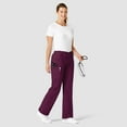 thumbnail image 2 of Wink WonderFLEX Grace - Women's Flare Leg Cargo Scrub Pant, Wine, 3X Tall, 2 of 7