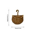 thumbnail image 2 of Leodye 1PCS Imitation Rattan Hanging Basket Dual Purpose Flower Planter and Fruit Vegetable Storage Organizer for Farmhouse Living Room Corridor Decor -6.89x5.51x4.33in, 2 of 3