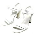 thumbnail image 3 of Franco Sarto Osmina Ankle Strap Sandals White Faux Leather Chic and Effortless, 3 of 6