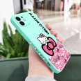 thumbnail image 1 of Sanrio-funda de teléfono de Hello Kitty para iPhone, carcasa bonita de silicona para modelos 14, 13, 12, 11 Pro Max, Mini, X, XR, XS MAX, SE20, 8, 7 Plus, 6, 6S Plus Fivean unisex, 1 of 2