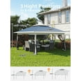 thumbnail image 3 of Huisuilinss Outdoor Gazebo,13FT Pop Up Canopy Tent,Instant Gazebo Tent,Outdoor Canopy Shelter,Sun Shade With 2 Tiers Roof & Mosquito Netting For Patio Lawn Garden Backyard & Deck, 3 of 9