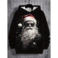 thumbnail image 2 of Sudadera con capucha de Papá Noel con estampado 3D para hombre, ropa deportiva con cordón, informal, a la moda, para Navidad, 2 of 5