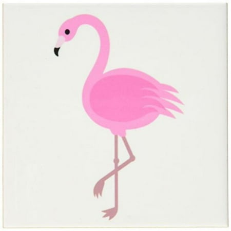 - 3dRose Pink Flamingo, Ceramic Tile Coasters, set of 4