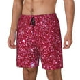 thumbnail image 2 of Gaeub Pink Glitter Mens Swim Trunks Stretch Beach Shorts Quick Dry for Men Swim Shorts Swimwear with Pockets- Small, 2 of 9
