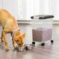 thumbnail image 2 of IRIS 30 lb Airtight Dog Food Storage Container with Attachable Wheels, Black, 2 of 7