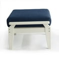 thumbnail image 2 of Aspen Ottoman with Navy Cushion-White Frame, 2 of 5