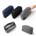 thumbnail image 3 of Double Layer Large Capacity Pencil Cases Simple Aesthetic Multi-Functional Stationery Fashion Basic Durable Pencil Pen for Women Men 1PC Black One Size, 3 of 5