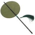 thumbnail image 5 of PTOOTP Green Wooden Round Fan Traditional Chinese Style Handheld Fan for Women Cultural Enthusiasts and Collectors, 5 of 8