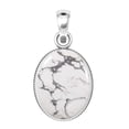 thumbnail image 2 of 925 Sterling Silver Pendant Natural Howlite Handmade Jewelry, 2 of 8