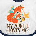 thumbnail image 4 of Inktastic Auntie Loves Me Woodland Fox Boys or Girls Baby Bib, 4 of 4