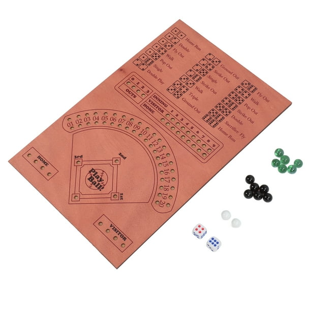 Juego De Mesa De Batalla De Béisbol, Madera Maciza, Fácil De Aprender, Experiencia De Béisbol Realista, Tablero De Dados De Béisbol Para Fiesta