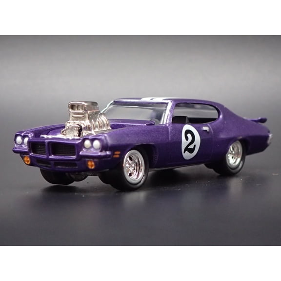 Open Box 1971 71 PONTIAC GTO PURPLE 1/64 SCALE COLLECTIBLE DIORAMA DIECAST MODEL CAR