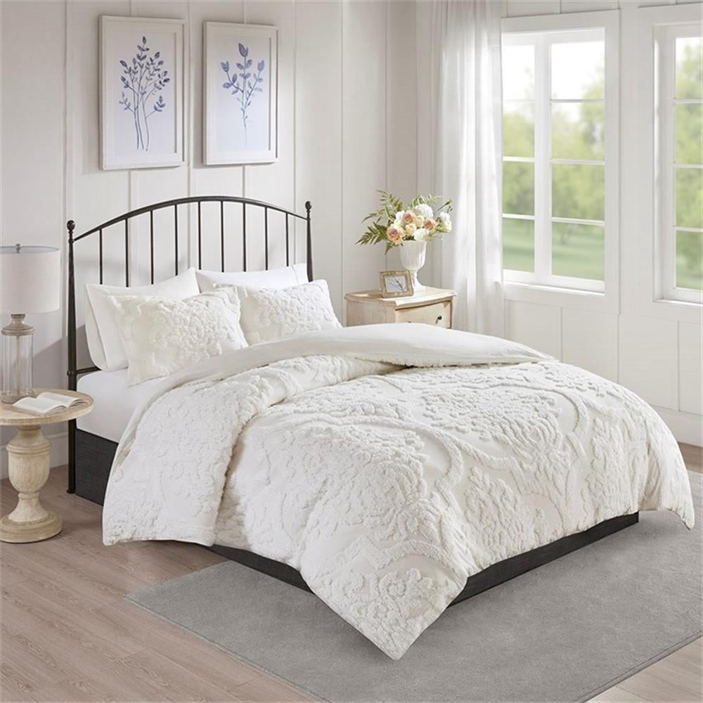 Pemberly Row 3 Piece Tufted Cotton Chenille Duvet Cover Set