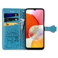 thumbnail image 3 of for Motorola Moto G 5G 2025 Case, Premium PU Leather Wallet Case [Cat & Dog & Flowers Embossed] Card Slots Kickstand Magnetic Closure Flip Case Cover for Motorola Moto G 5G 2025, Blue, 3 of 10