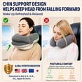 thumbnail image 3 of BUYUE Travel Neck Pillows for Airplanes, 360° Head Support Sleep for Long Flight, Skin-Friendly & Breathable, Kit with 3D Contoured Eye Mask, Earplugs and Storage Bag (Adult, Grey, 90+ lbs), 3 of 6