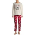 thumbnail image 3 of Secret Treasures Women’s and Women’s Plus Long Sleeve Plush Pajama Set, 3 of 7