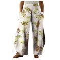 thumbnail image 2 of Lilgiuy Women's Spring And Autumn Print Sports Casual Home Pants Loose Sweatpants Beach Palazzo Pants, 2 of 5