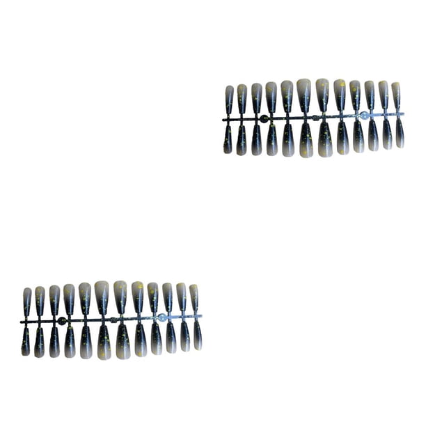 Uñas artificiales Minnieouse 24 piezas degradado negro05 2Conjunto