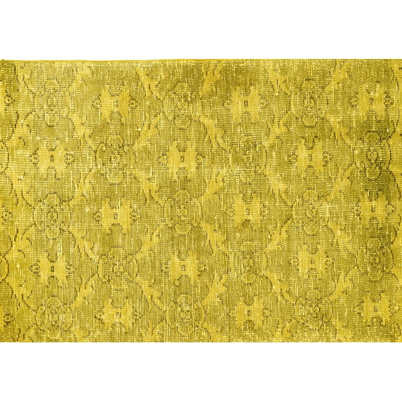 Ahgly Company Indoor Rectangle Persian Yellow Traditional Area Rugs, 3' x 5'