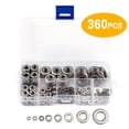 thumbnail image 2 of TFixol Ensemble Assorti de 360 Pcs 8 Tailles de Rondelles Plates en Acier Inoxydable avec Boîte de Rangement Portable (M2 M2.5 m 3 m 4 M5 M6 m 8 m 10), 2 of 7