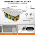 thumbnail image 5 of Adoolla 48QT Commercial Food Warmer, Stainless Steel Electric Buffet Server with 6 x 8Qt Pans, 5 of 7