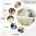 thumbnail image 4 of Simple&Opulence Cream Throw Blanket for Couch-Super Soft Fluffy Blankets for Women 50x70 Inches Cozy Lightweight Fleece Blanket for Home Décor, 4 of 6