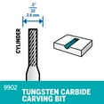 thumbnail image 4 of Dremel 9902 3/32 inch Cylinder Shaped Tungsten Carbide Cutter for Steel, Stainless Steel, Iron, Ceramics, Plastics, and Hard Wood, 4 of 4