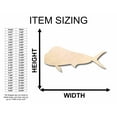 thumbnail image 2 of Unfinished Wood Mahi Fish Silhouette - Craft- up to 46" DIY 5" / 1/8", 2 of 3