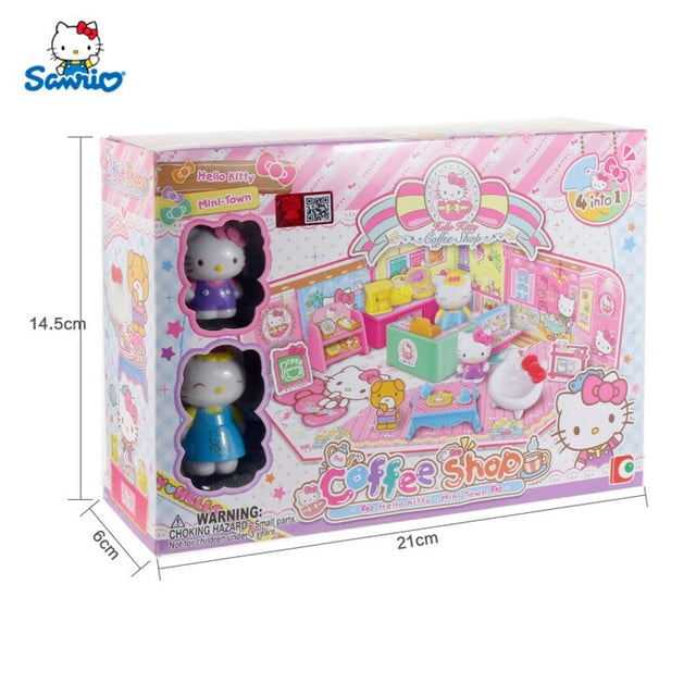 Figura de acción de Hello Kitty Melody My Home, parque infantil, Corner Story Kt, cocina de gato, juguete para niños, regalo para niñas