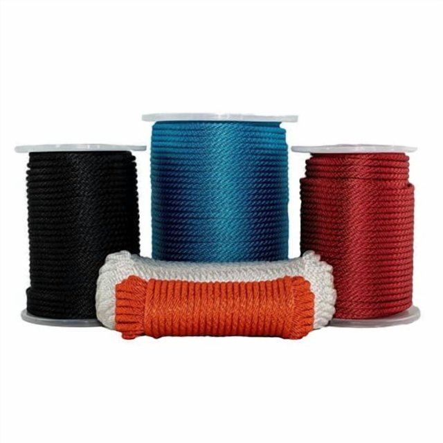 Sgt Knots Solid Braid Nylon Rope - Multipurpose Utility Cord For Commercial Applications Anchors Crafts Towing 3/16"" X 500Ft (Red)