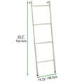 thumbnail image 3 of mDesign Metal Blanket & Towel Wall Ladder Rack for Bedroom/Bathroom, Satin, 3 of 8