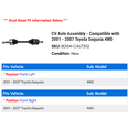 thumbnail image 2 of CV Axle Assembly - Compatible with 2001 - 2007 Toyota Sequoia 4WD 2002 2003 2004 2005 2006, 2 of 2