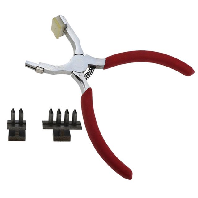 Matsuzay Alicates manuales de costura para agujeros de cuero, giratorios y silenciosos, de 4mm, paso de 4mm, 2/4 dientes, herramienta artesanal de cuero Almacenamiento y organización del hogar Matsuzay HA023479-00