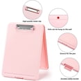 thumbnail image 3 of Portapapeles con almacenamiento rosa, portapapeles de plástico con clip de perfil bajo, portapapeles de enfermería resistente con capacidad para 150 hojas de tamaño carta, portapapeles para escritura suave Zhivalor  CZBG-ZC137, 3 of 7