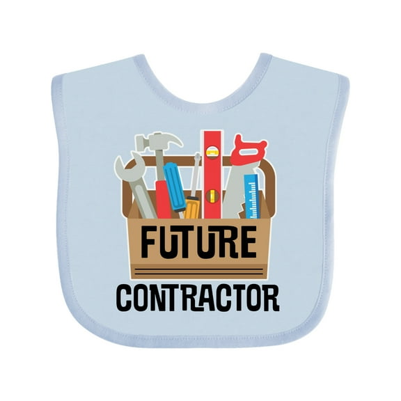 Inktastic Construction Future Contractor Boys or Girls Baby Bib