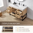 thumbnail image 5 of Kolkata 48" Single Sink Bath Vanity in Weathered Oak with Composite Stone Top, 5 of 15