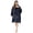 Navy, variant on Wearable Blanket Hoodie, Oversized Sherpa Fleece Sweatshirt Blanket with Giant Hood Pocket and Sleeves for Adult, Warm & Cozy Blanket
