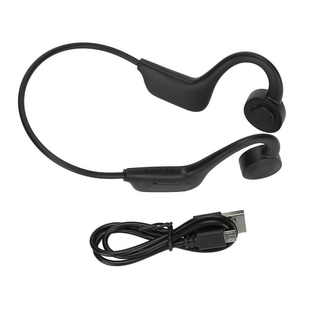 Q33 Auriculares inalámbricos con Oreja Abierta Auriculares inalámbricos Deportivos de conducción de Aire para Senderismo Conducir Correr CiclismoNegro