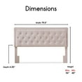 thumbnail image 7 of Elle Decor Amery King Tufted Upholstered Headboard in French Mauve, 7 of 7